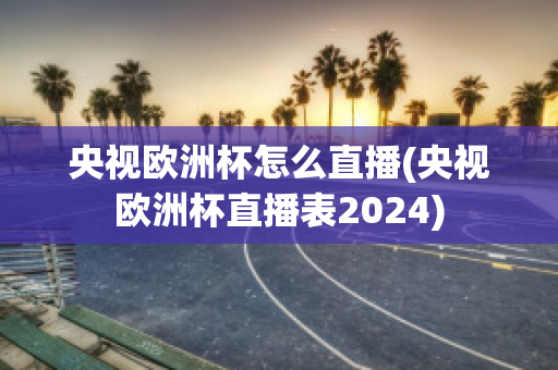 央视欧洲杯怎么直播(央视欧洲杯直播表2024)