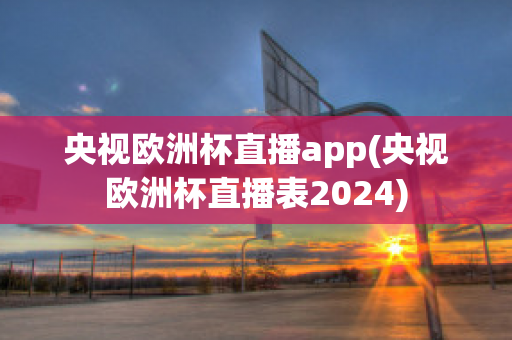 央视欧洲杯直播app(央视欧洲杯直播表2024)