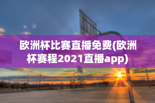 欧洲杯比赛直播免费(欧洲杯赛程2021直播app)