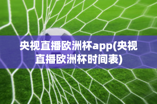 央视直播欧洲杯app(央视直播欧洲杯时间表)