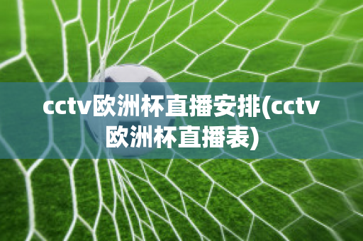 cctv欧洲杯直播安排(cctv欧洲杯直播表)