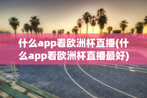 什么app看欧洲杯直播(什么app看欧洲杯直播最好)