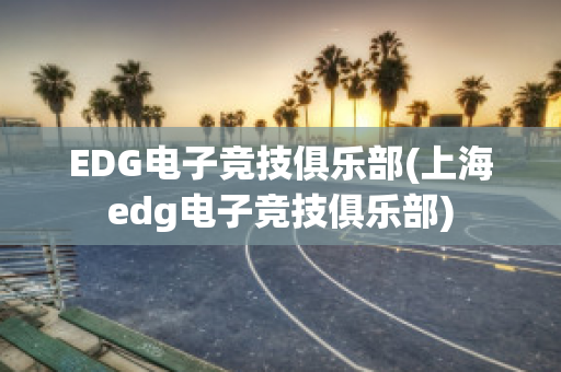 EDG电子竞技俱乐部(上海edg电子竞技俱乐部)