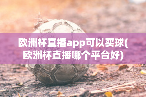 欧洲杯直播app可以买球(欧洲杯直播哪个平台好)