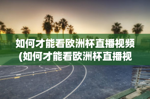 如何才能看欧洲杯直播视频(如何才能看欧洲杯直播视频回放)