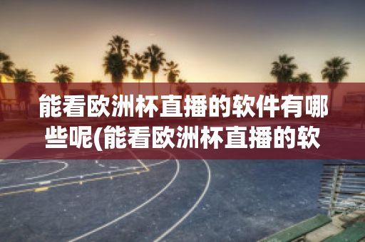 能看欧洲杯直播的软件有哪些呢(能看欧洲杯直播的软件有哪些呢手机)