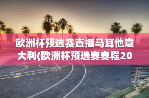 欧洲杯预选赛直播马耳他意大利(欧洲杯预选赛赛程2020意大利)